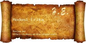 Hodosi Erika névjegykártya